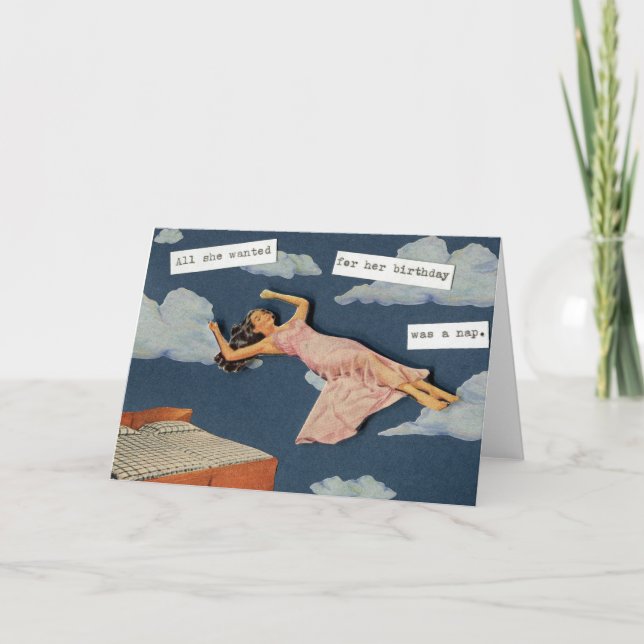 All she wanted for her birthday... card (Front)