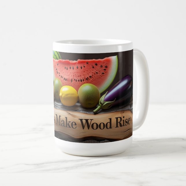 All size make wood rise coffee mug (Front Right)