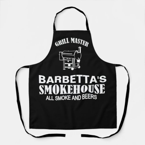 All Smoke And Beers BBQ  Apron