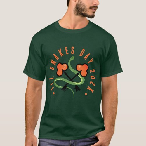 All Snakes Day Pagan Serpent  Clover Green T_Shirt