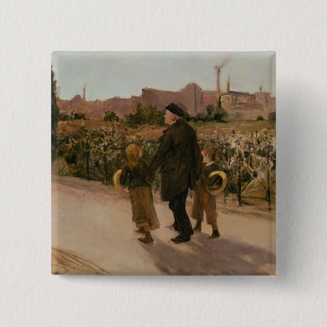 All Souls' Day, c.1882 Button (Front)