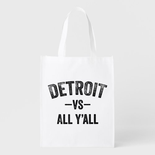 All Sport Trends Men Women Kids _ Detroit vs all y Grocery Bag