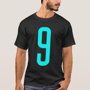 All Sports Fan Favorite Cyan Number 9 Jersey T-Shirt