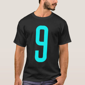 All Sports Fan Favorite Cyan Number 9 Jersey T-Shirt
