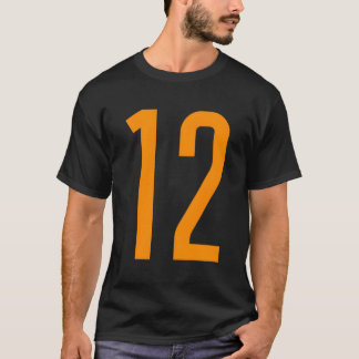 All Sports Fan Favorite Orange Number #12 Jersey T-Shirt