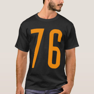 All Sports Fan Favorite Orange Number 76 Jersey T-Shirt