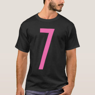 All Sports Fan Favorite Pink Number 7 Jersey T-Shirt