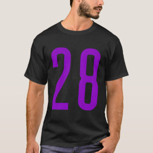 All Sports Fan Favorite Purple Number #28 Jersey T-Shirt