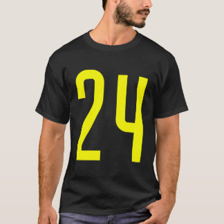 All Sports Fan Favorite Yellow Number 24 Jersey T-Shirt
