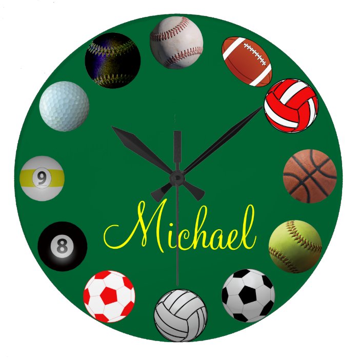 All Sports Sport Fan Wall Clocks