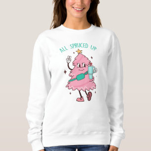 All Spruced Up Bougie Fir Life, Bougie Xmas Tree Sweatshirt