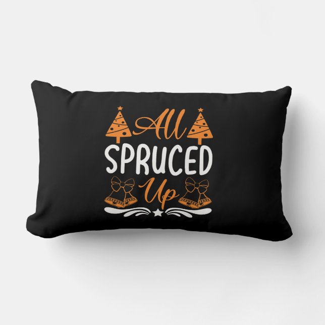 All Spruced Up Christmas Design-85675 Lumbar Pillow (Front)