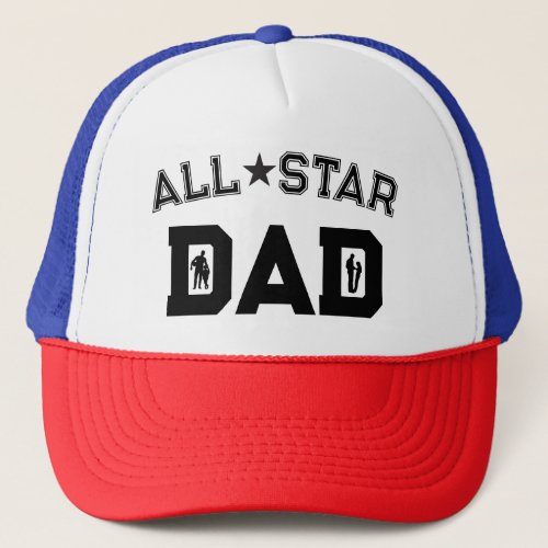 All Star 1 Dad Personalized Trucker Hat