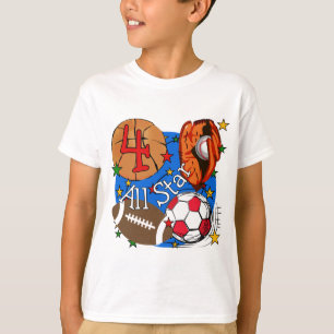 All Star 4th Birthday Tshirts and Gifts