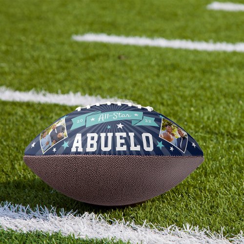 All Star Abuelo  Custom Grandpa Photo Football