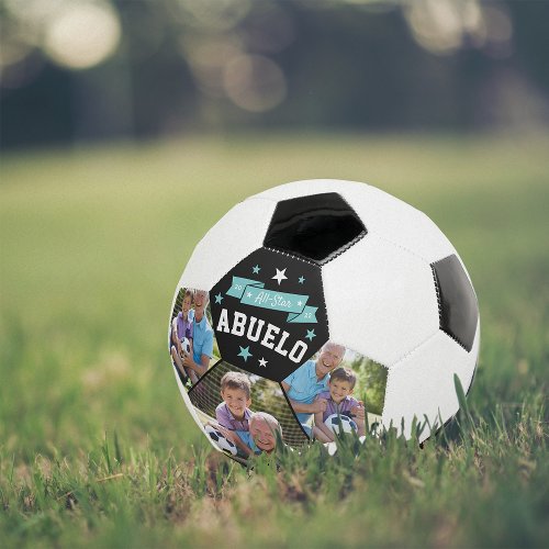 All Star Abuelo  Custom Grandpa Photo Soccer Ball