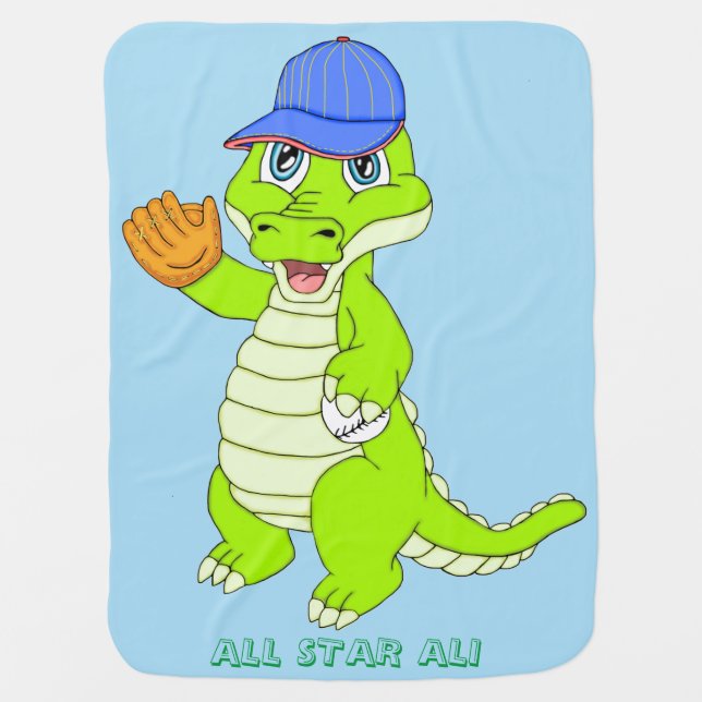 All Star Ali Gator Receiving Blanket (Front)