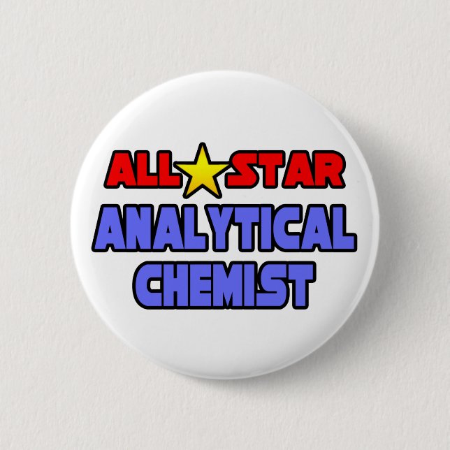 All Star Analytical Chemist Pinback Button (Front)