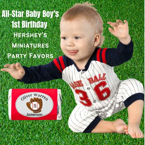 All_Star Baby Boys 1st Birthday Baby Shower Hersheys Miniatures
