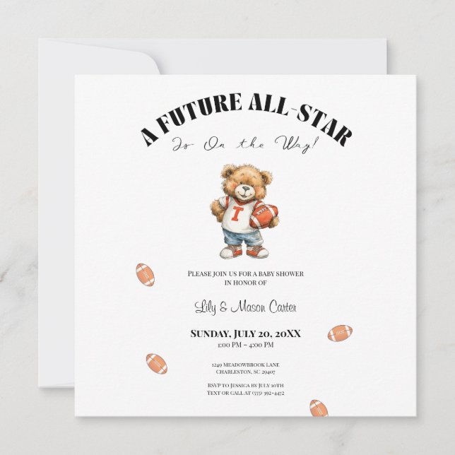 All-Star Baby Shower Invite | Future All-Star (Front)