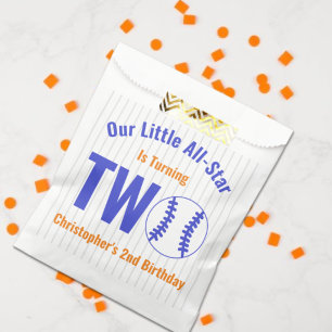All-Star Baseball 2nd Birthday Favor Bag