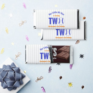 All-Star Baseball 2nd Birthday Hershey Bar Favors