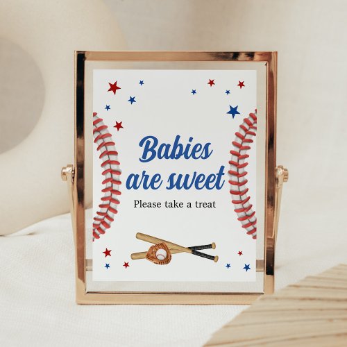 All Star Baseball Baby Shower Babies are Sweet Poster