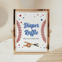 All Star Baseball Baby Shower Diaper Raffle