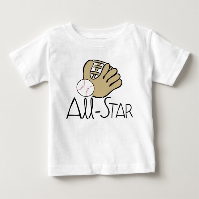 All Star Baseball Baby T-Shirt (Front)