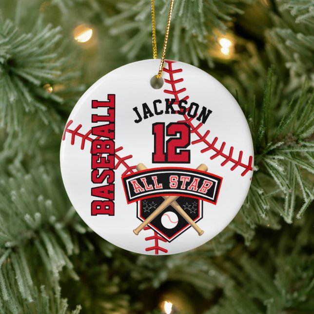 All Star Baseball Game ⚾ Player Ceramic Ornament (Tree)