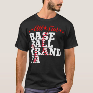 All Star Baseball Grandpa Baseball amrican  T-Shirt