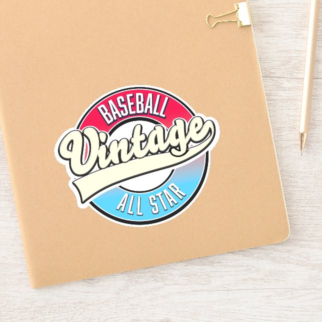 All Star Baseball logo Sticker (Notebook)
