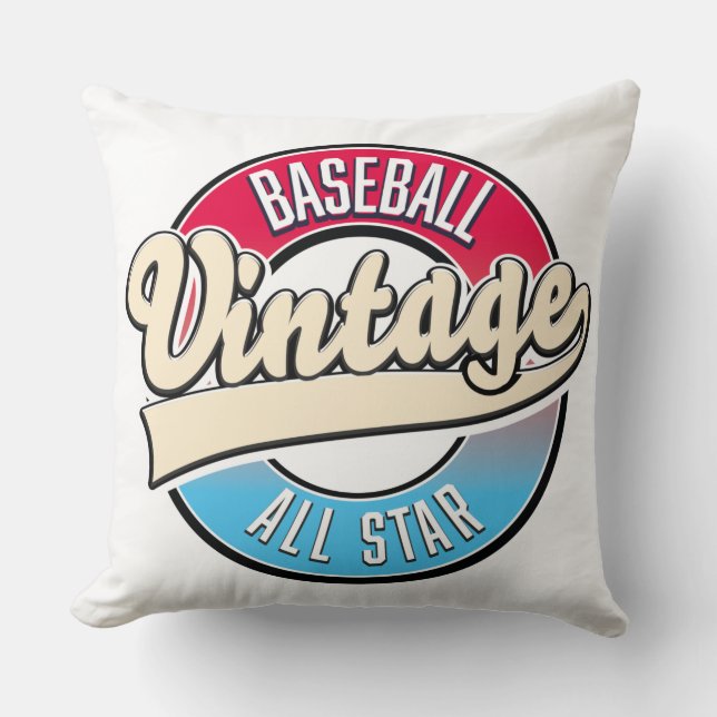 All Star Baseball logo Throw Pillow (Front)