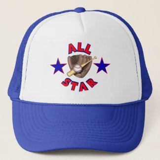 All Star Baseball Player Hat
