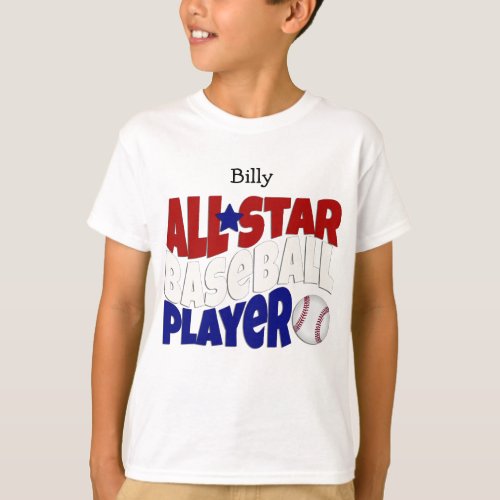 All_Star Baseball Player T_Shirt