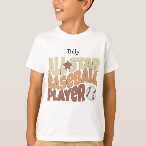 All_Star Baseball Player T_Shirt