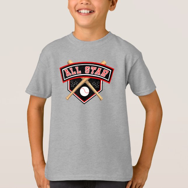 All Star Baseball Player T-Shirt (Front)