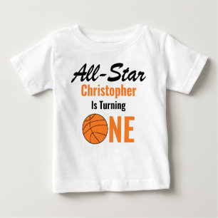 All Star Basketball 1st Birthday Baby T-Shirt