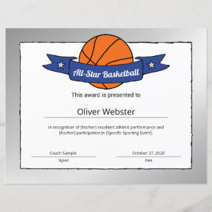 Basketball Coach Awards & Certificates | Zazzle