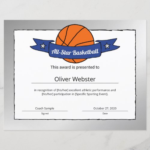 All_Star Basketball Player Award Basketball Award
