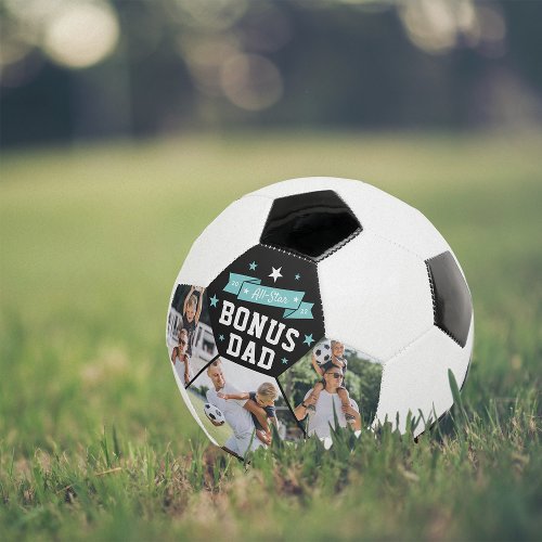 All Star Bonus Dad Custom Photo Soccer Ball