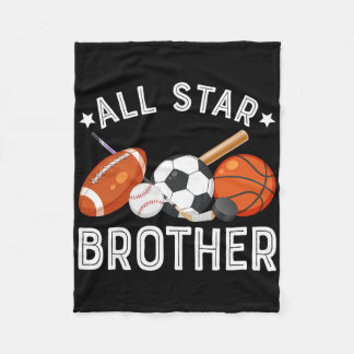 All Star Brother Of The Birthday Boy Basketball So Fleece Blanket