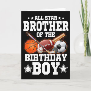 All Star Brother Of The Birthday Boy Sketll Soccer Card