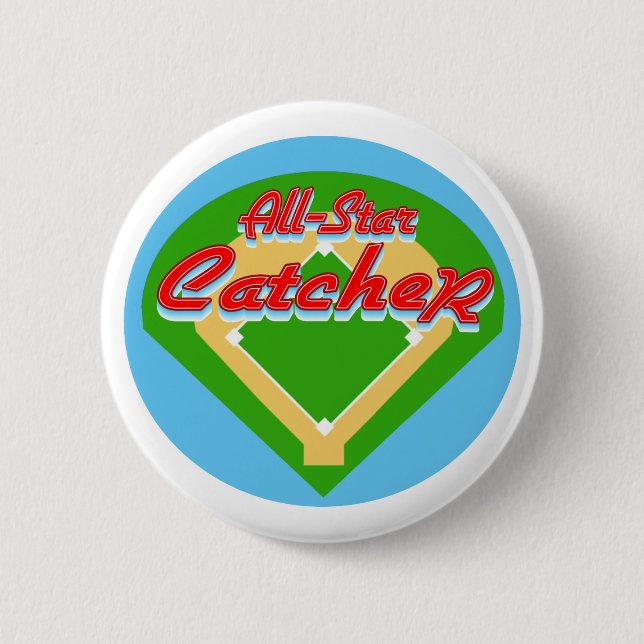 All-Star Catcher Pinback Button (Front)