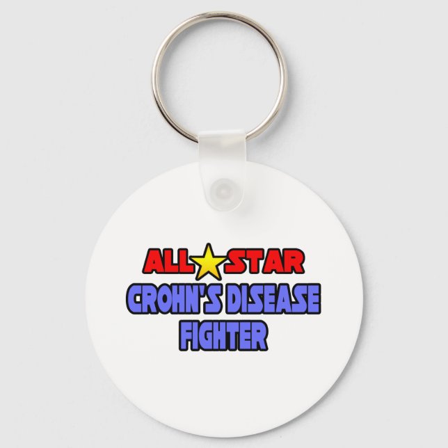 All Star Crohn's Disease Fighter Keychain (Front)