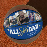 All-Star Dad Father's Day Photo Basketball<br><div class="desc">Introducing the perfect gift for the All-Star Dad – our Personalized Father's Day Keepsake Basketball! Whether you’re celebrating Dad on his special day, or want to give him a memorable reminder of his all-star family, this unique, personalized basketball design is the ideal present. This stylish blue basketball combines five of...</div>