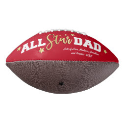 All-Star Dad Father's Day Photo Red Football | Zazzle