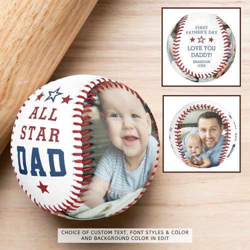 ALL STAR DAD First Fathers Day 2 Photos Baseball