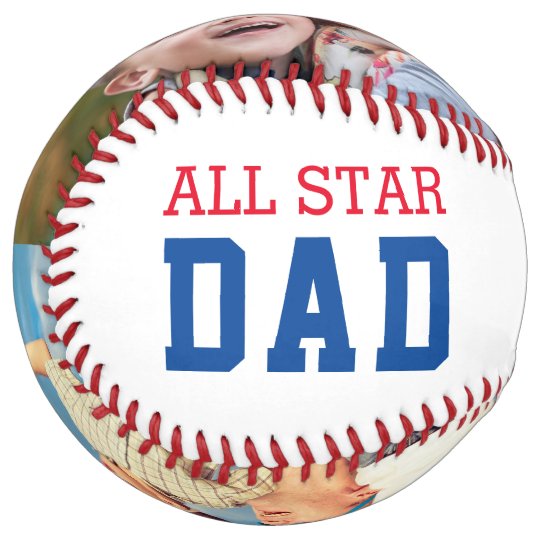 ALL STAR DAD Two Photo Personalized Fathers Day Softball | Zazzle.com ALL STAR DAD Two Photo Personalized Fathers Day Softball | Zazzle.com
