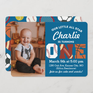 All-Star First Birthday Invitation